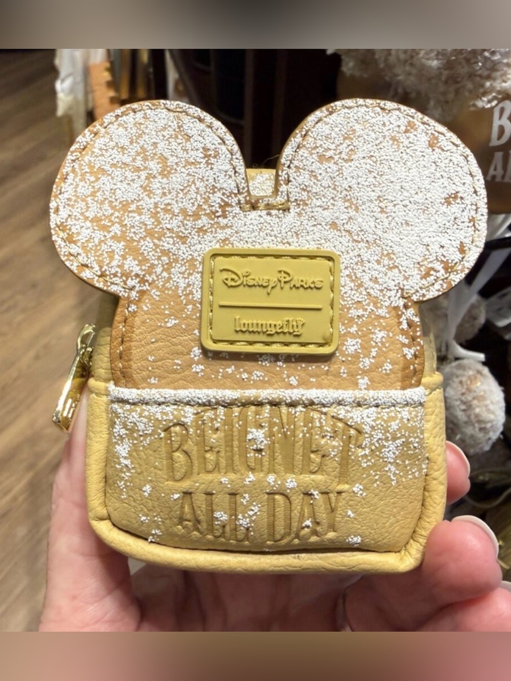 2026 Disney Parks Loungefly Mini Backpack Beignet All Day Bag Charm Keychain New